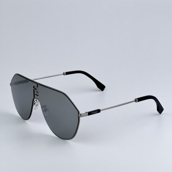 Fendi FE40080U FF MATCH 12C BRAND NEW Sunglasses Ruthenium Mirror Unisex Round - Picture 5 of 13